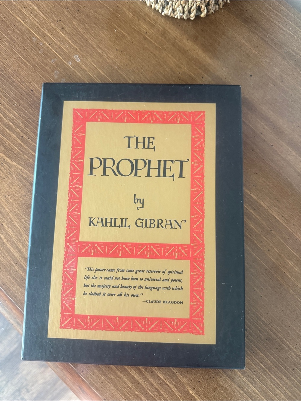 Kahlil Gibran The Prophet Decorative Book Cover - Black and Gold